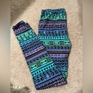 Forever 21 Multicolor Patterned Leggings